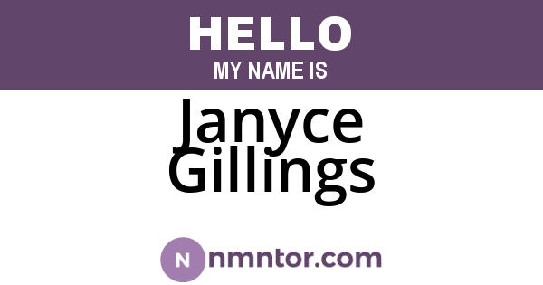 Janyce Gillings