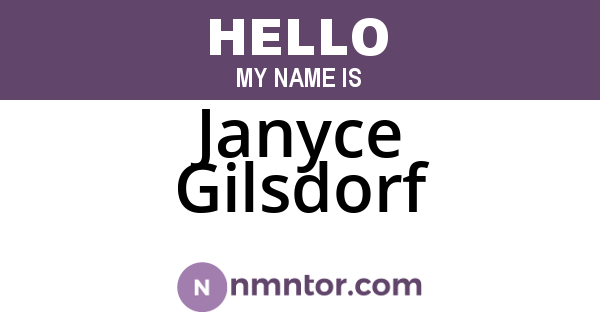 Janyce Gilsdorf