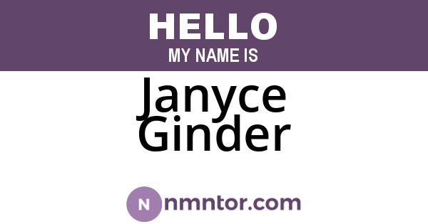 Janyce Ginder