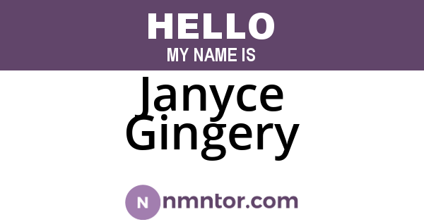 Janyce Gingery