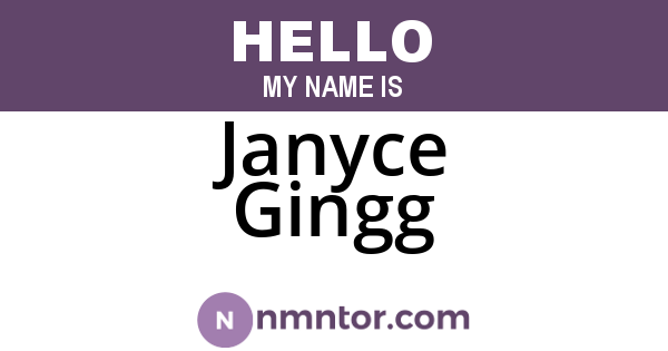 Janyce Gingg