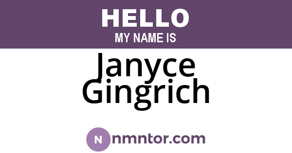 Janyce Gingrich