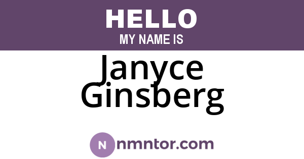 Janyce Ginsberg