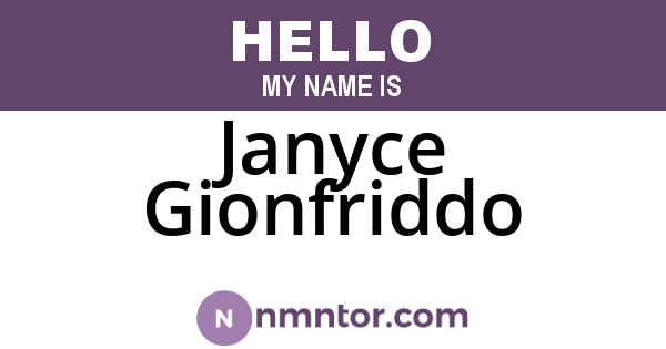 Janyce Gionfriddo