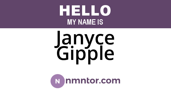 Janyce Gipple