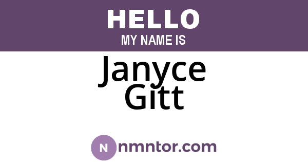 Janyce Gitt