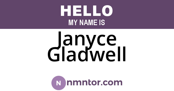 Janyce Gladwell