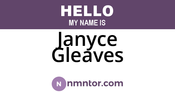 Janyce Gleaves
