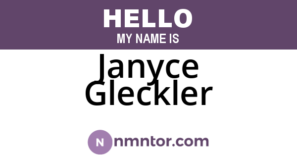 Janyce Gleckler