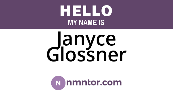 Janyce Glossner