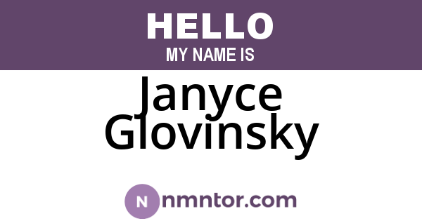 Janyce Glovinsky