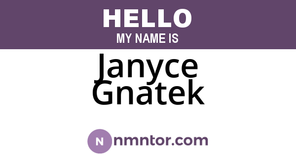 Janyce Gnatek