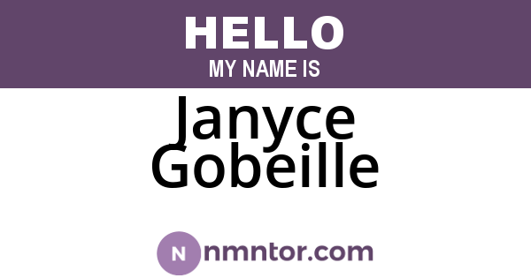 Janyce Gobeille