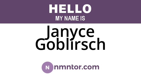 Janyce Goblirsch