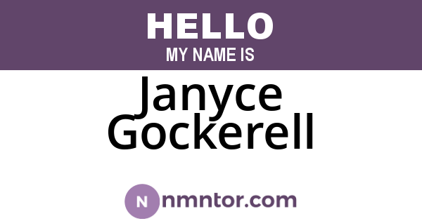 Janyce Gockerell