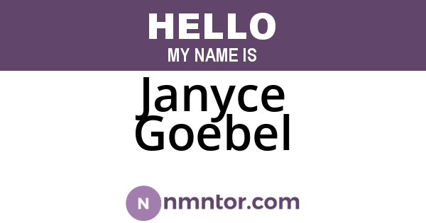 Janyce Goebel