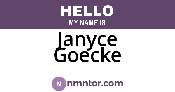 Janyce Goecke