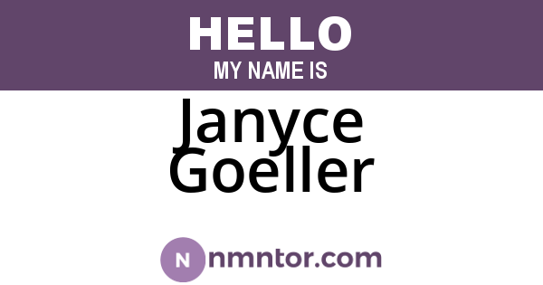 Janyce Goeller
