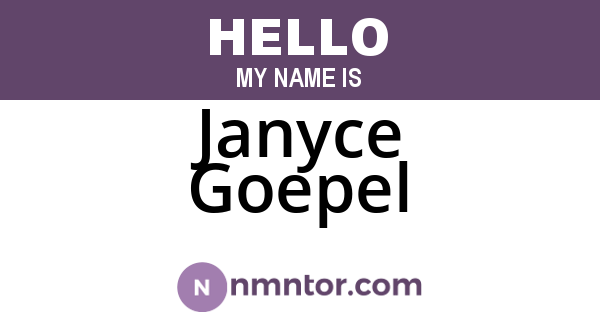 Janyce Goepel