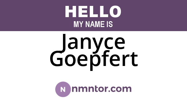 Janyce Goepfert