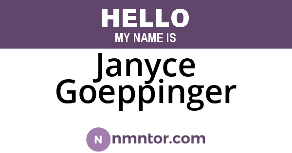 Janyce Goeppinger