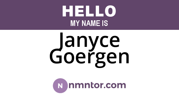 Janyce Goergen