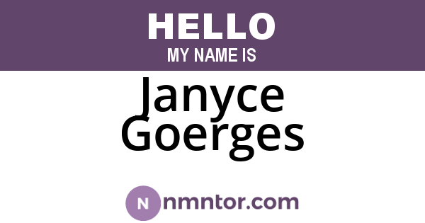 Janyce Goerges