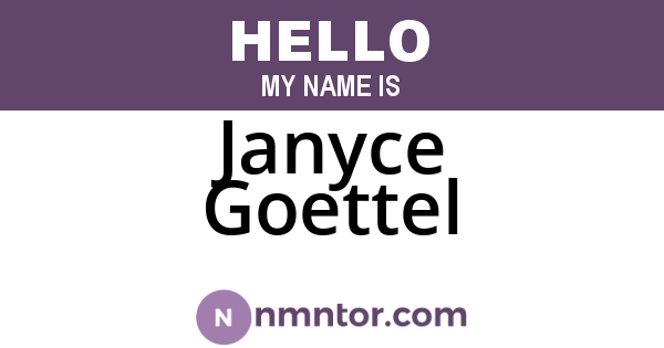 Janyce Goettel