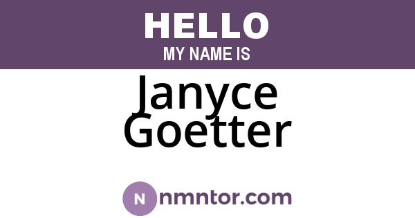 Janyce Goetter