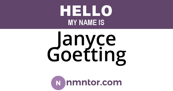 Janyce Goetting
