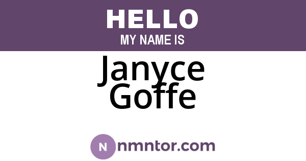 Janyce Goffe