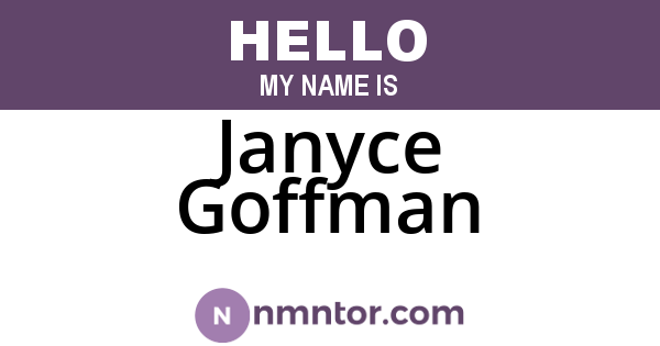 Janyce Goffman