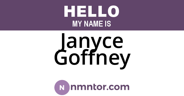 Janyce Goffney
