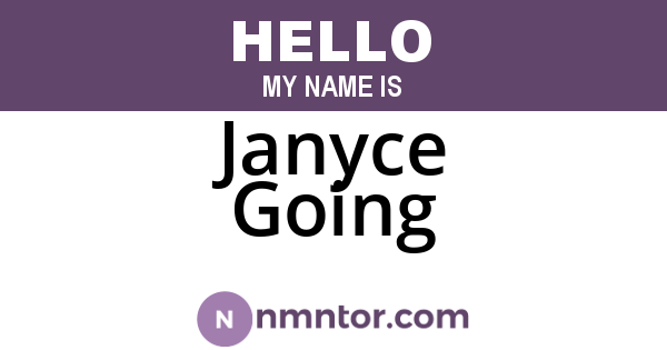 Janyce Going