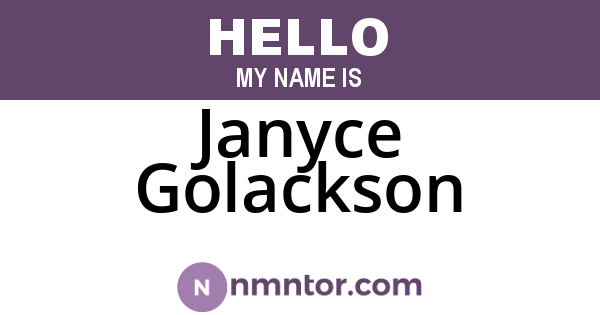 Janyce Golackson