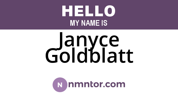Janyce Goldblatt