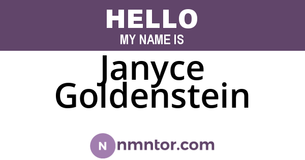 Janyce Goldenstein