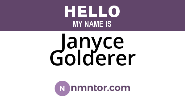 Janyce Golderer