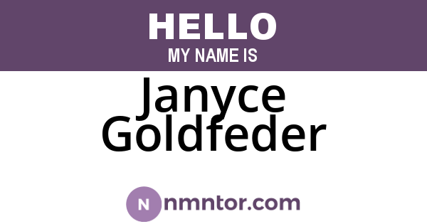 Janyce Goldfeder