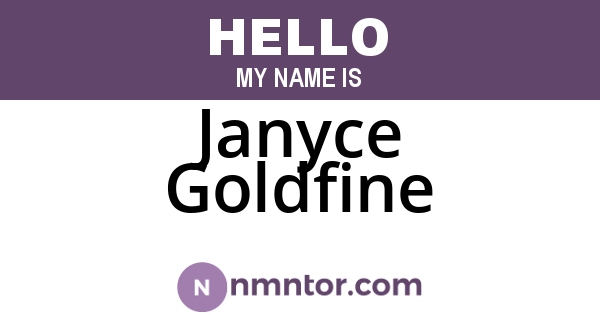 Janyce Goldfine