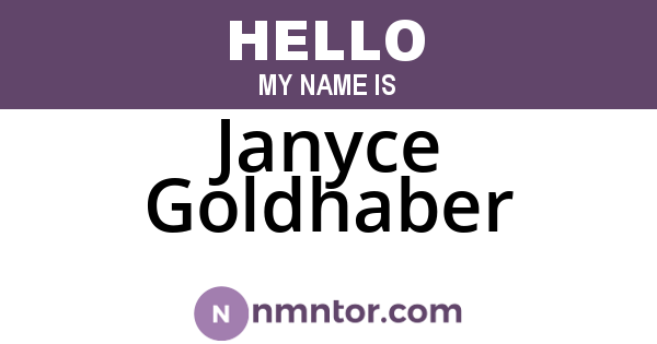 Janyce Goldhaber