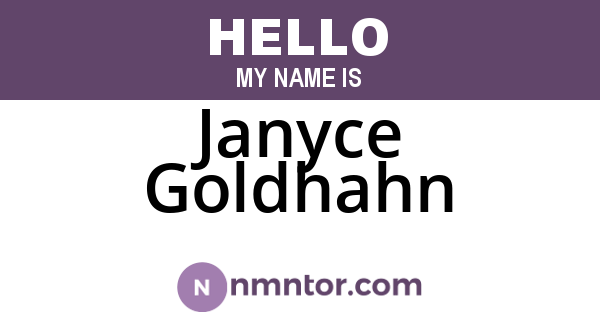 Janyce Goldhahn
