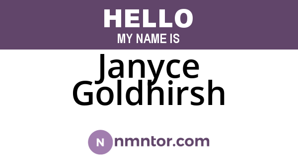 Janyce Goldhirsh