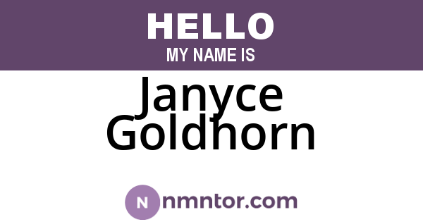 Janyce Goldhorn