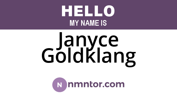 Janyce Goldklang
