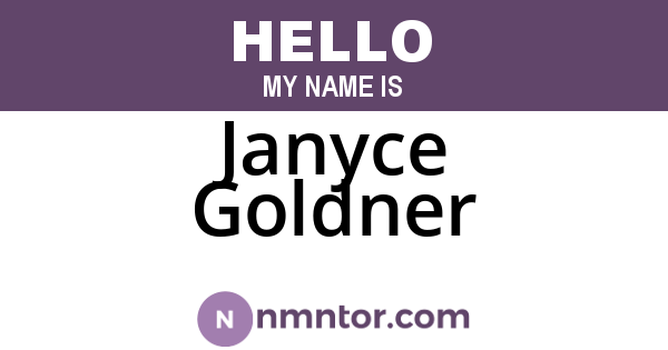 Janyce Goldner