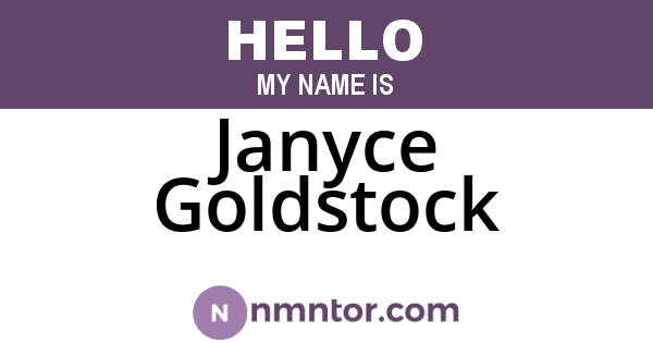 Janyce Goldstock