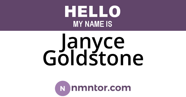 Janyce Goldstone