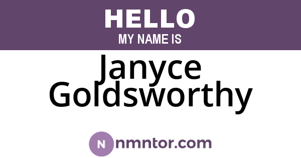 Janyce Goldsworthy