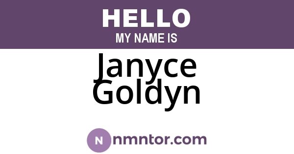 Janyce Goldyn